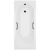 Ванна из искусственного камня Delice Bravo 190x90 матовая с черными ручками DLR330039RB-M