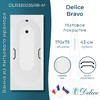 Ванна из искусственного камня Delice Bravo 170x75 матовая с черными ручками DLR330035RB-M