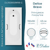 Ванна из искусственного камня Delice Bravo 190x90 глянцевая с черными ручками DLR330039RB-G
