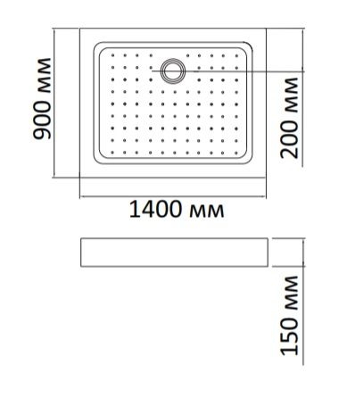 Душевой поддон BandHours Rectangular 914 Tray 140x90