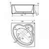 Акриловая ванна Vagnerplast Catalina 146x146