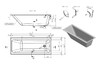 Акриловая ванна Cersanit Crea 170x70