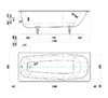 Чугунная ванна Tempra Bekant 170x70 с ручками