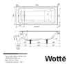 Чугунная ванна Wotte Start 160x75 с ручками БП-00000002