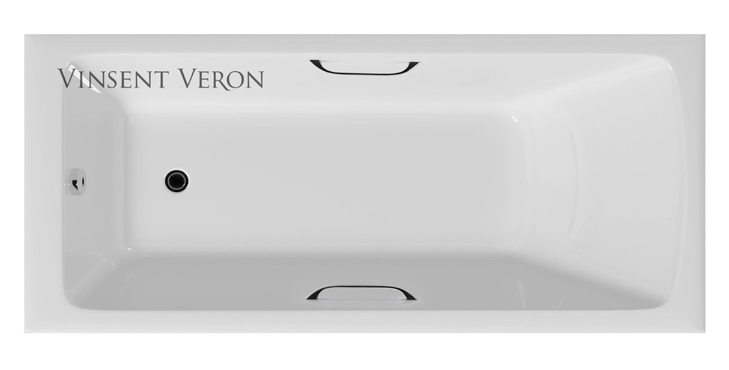 Чугунная ванна Vinsent Veron Kingston 180x80x50 с ручками а/п