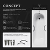 Чугунная ванна Vinsent Veron Concept 140x70x42 с черными матовыми ручками