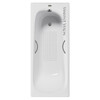 Чугунная ванна Vinsent Veron Concept 140x70x42 с ручками оружейная сталь и а/п