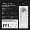 Чугунная ванна Vinsent Veron Concept 140x70x42 с бронзовыми ручками