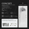 Чугунная ванна Vinsent Veron Concept 140x70x42 с бронзовыми ручками и а/п