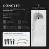 Чугунная ванна Vinsent Veron Concept 140x70x42 с золотыми ручками