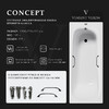 Чугунная ванна Vinsent Veron Concept 150x70x42 с черными матовыми ручками