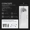 Чугунная ванна Vinsent Veron Concept 150x70x42 с хромированными ручками и а/п