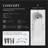 Чугунная ванна Vinsent Veron Concept 160x70x42 с хромированными ручками