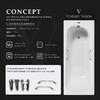 Чугунная ванна Vinsent Veron Concept 170x70x42 с ручками оружейная сталь и а/п