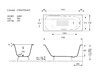Чугунная ванна Vinsent Veron Concept 170x70x42 с ручками матовое золото и а/п