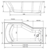 Акриловая ванна 1MarKa Convey 170x75 L