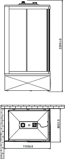 Душевая кабина Orans SR-86152 L 110x80