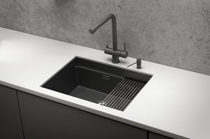 Мойка для кухни Granula Kitchen Space 6045U ЧЕРНЫЙ МАТОВЫЙ