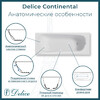 Чугунная ванна Delice Continental 150x70
