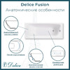 Чугунная ванна Delice Fusion 170x70 с ручками а/п