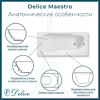 Чугунная ванна Delice Maestro 200x85 с ручками