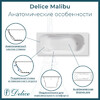 Чугунная ванна Delice Malibu 150x75 а/п