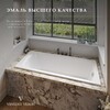 Чугунная ванна Vinsent Veron Devon 180x75x45 с черными матовыми ручками