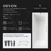 Чугунная ванна Vinsent Veron Devon 170x70x45 с ручками матовое золото и а/п