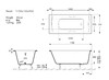 Чугунная ванна Vinsent Veron Devon 170x70x45 с хромированными ручками