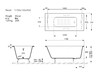 Чугунная ванна Vinsent Veron Devon 170x70x45 с хромированными ручками и а/п