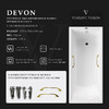 Чугунная ванна Vinsent Veron Devon 175x70x45 с золотыми ручками и а/п