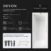 Чугунная ванна Vinsent Veron Devon 175x70x45 с ручками матовое золото