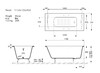 Чугунная ванна Vinsent Veron Devon 175x70x45 с золотыми ручками и а/п