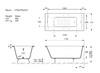 Чугунная ванна Vinsent Veron Devon 175x75x45 с хромированными ручками и а/п