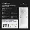 Чугунная ванна Vinsent Veron Devon 180x70x45 с бронзовыми ручками