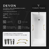 Чугунная ванна Vinsent Veron Devon 180x70x45 с золотыми ручками и а/п
