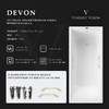 Чугунная ванна Vinsent Veron Devon 180x70x45 с ручками матовое золото