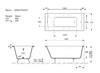 Чугунная ванна Vinsent Veron Devon 180x70x45 с ручками цвет никель