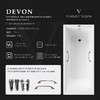 Чугунная ванна Vinsent Veron Devon 180x75x45 с бронзовыми ручками и а/п