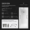 Чугунная ванна Vinsent Veron Devon 180x75x45 с черными матовыми ручками