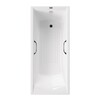 Чугунная ванна Vinsent Veron Devon 180x75x45 с черными матовыми ручками и а/п