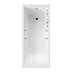 Чугунная ванна Vinsent Veron Devon 190x80x45 с бронзовыми ручками