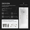 Чугунная ванна Vinsent Veron Devon 190x80x45 с бронзовыми ручками