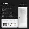 Чугунная ванна Vinsent Veron Devon 190x80x45 с бронзовыми ручками и а/п