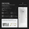Чугунная ванна Vinsent Veron Devon 190x80x45 с золотыми ручками и а/п