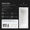 Чугунная ванна Vinsent Veron Devon 190x80x45 с ручками матовое золото и а/п