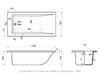 Ванна из искусственного камня Delice Diapason 150x75