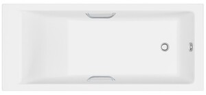 Ванна из искусственного камня Delice Diapason Ultra с узким бортом 150x70 глянцевая с ручками хром DLR330047R-G