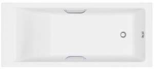 Ванна из искусственного камня Delice Diapason Ultra с узким бортом 170x80 глянцевая с ручками хром DLR330051R-G