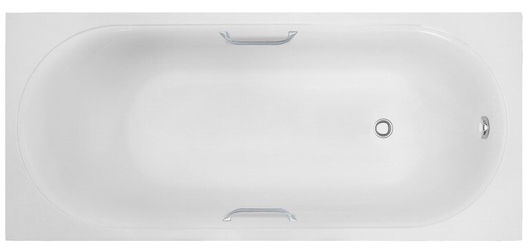Ванна из искусственного камня Delice Dolce 170x70 глянцевая с ручками хром DLR330058R-G